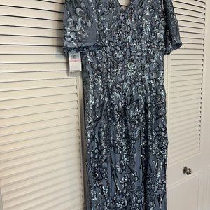 Alex Evenings Size 10 Gown - Hydrangea, Cold Shoulder, Flutter Sleeve, Sequined